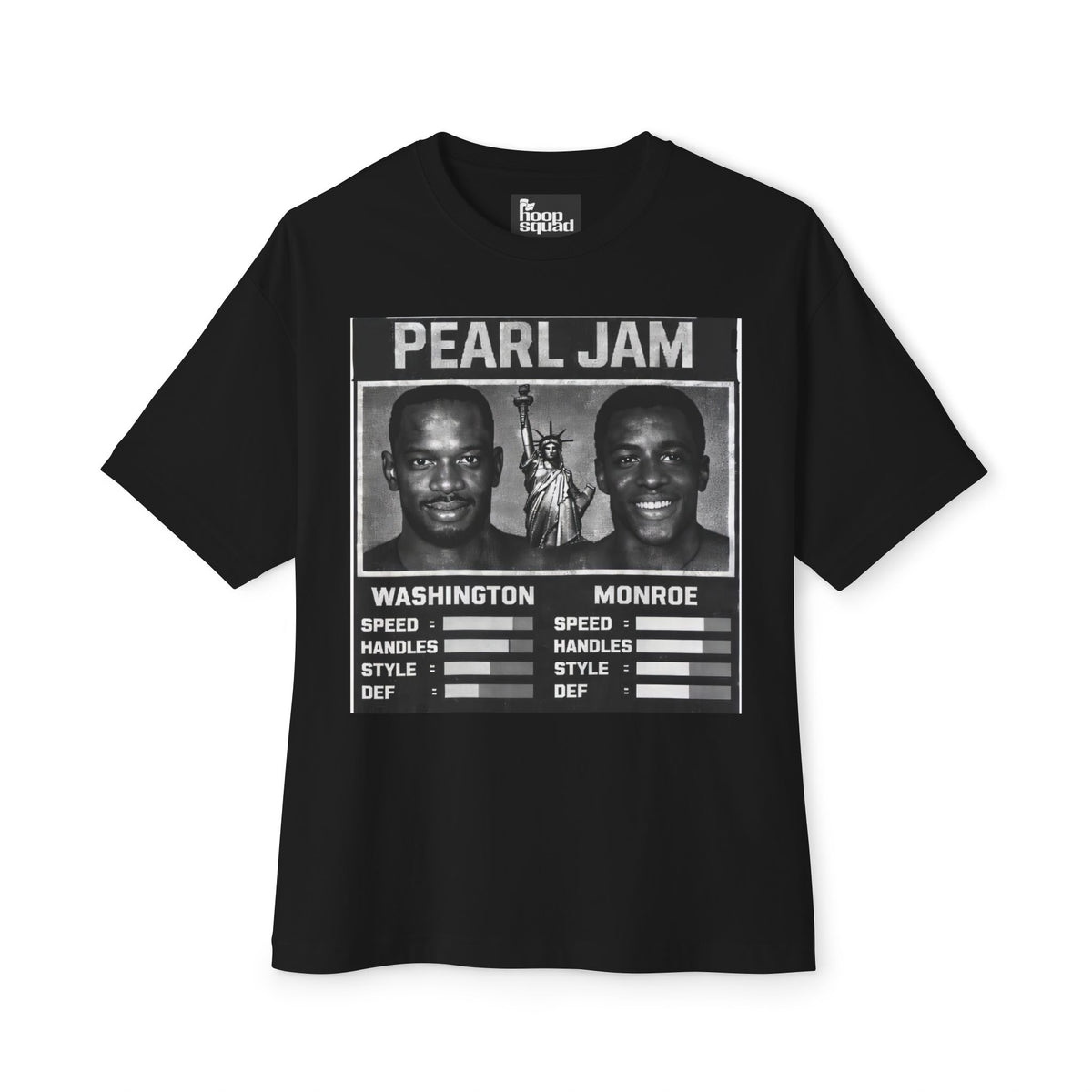 Basketball legends t-shirt featuring Pearl Washington and Earl Monroe