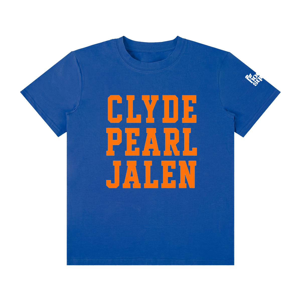 New York basketball t-shirt front view in Lapis Blue